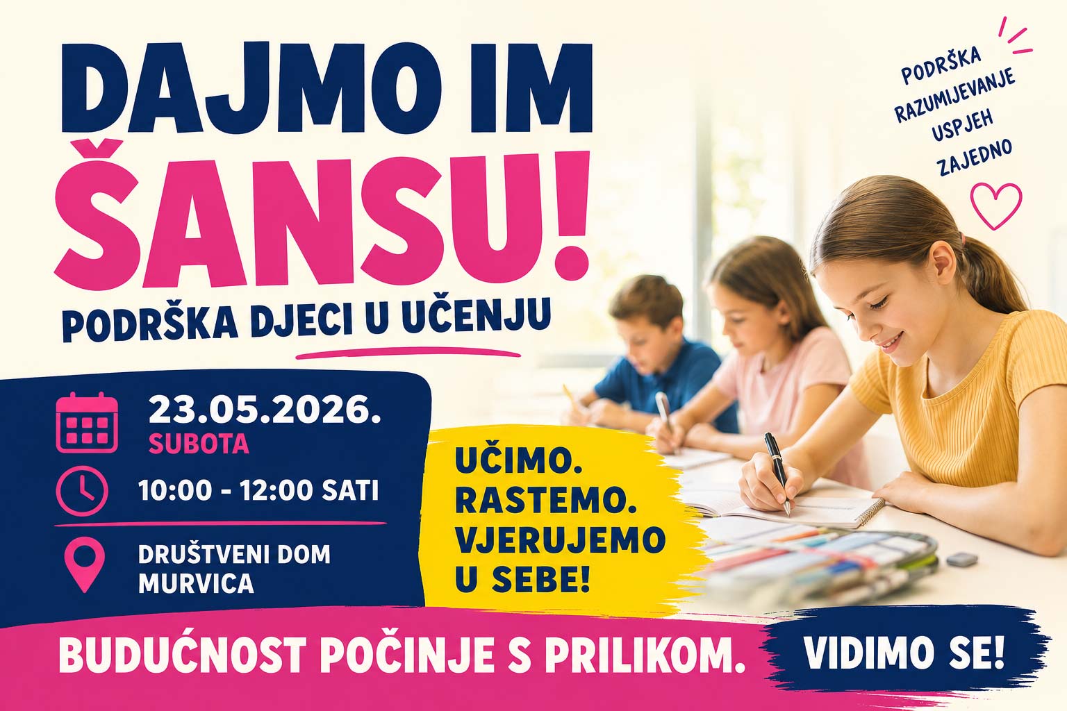 U Poličniku se nastavlja „Dajmo im šansu”: sve više roditelja traži dodatne termine podrške djeci